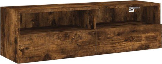 vidaXL Tv-wandmeubel 100x30x30 cm bewerkt hout gerookt eikenkleurig