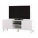 BEAUX MEUBLES PAS CHERS Meuble TV 65 Pouces 2 Portes 4 Niches Blanc L 160 H 59.1 P 40 cm