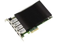 KALEA-INFORMATIQUE Netwerkcontroller kaart met 4 Gigabit Ethernet RJ45 LAN poorten op PCIe x4. Power Over Ethernet PoE+ 30W met Intel I350-chipset