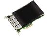 KALEA-INFORMATIQUE Netwerkcontroller kaart met 4 Gigabit Ethernet RJ45 LAN poorten op PCIe x4. Power Over Ethernet PoE+ 30W met Intel I350-chipset