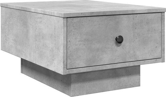 vidaXL Salontafel 60x45x31 cm bewerkt hout betongrijs