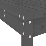 vidaXL 3-delige Tuinbarset Massief Grenenhout Grijs