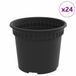 vidaXL Ronde Bloempot - 24 stuks - Zwart - Ø 12,5 x 10 cm - Kunststof