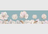 AG Design AWB 8262 Zelfklevende rand, bloemen, keuken, woonkamer, muursticker, meerkleurig, 500 x 13,8 cm