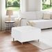 Prolenta Maison Exclusive - Ottomaan met opbergruimte, wit, 80 x 80 x 45 cm, kunstleer