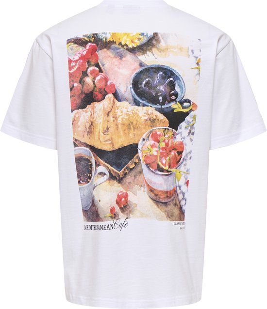 ONLY&SONS - ONSFRED EIFFEL RLX SS TEE - Heren - T-shirts - XXL - Wit
