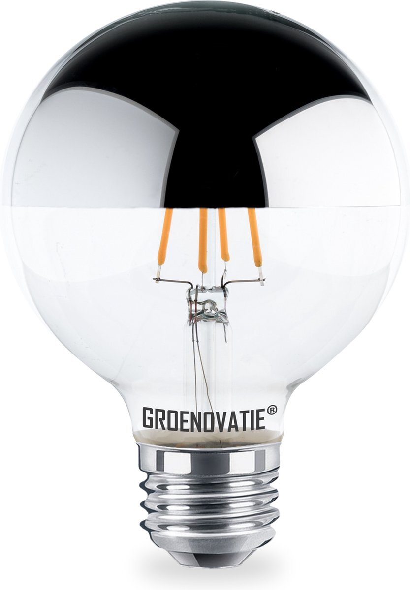 Groenovatie E27 LED - Filament Globelamp G125 - Kopspiegel - 4W - Extra Warm Wit - Dimbaar