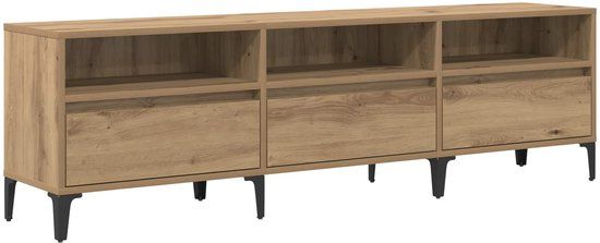 vidaXL Tv-meubel 150x30x44,5 cm bewerkt hout artisanaal eikenkleur