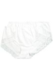 Ulla Popken - Set van 2 tailleslips met kant - Sneeuwwit - Maat 54+
