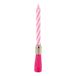 Homéa Muzikale verjaardagskaars H 12,5 cm, roze