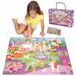Puzzle château fantastique - 48 grandes pièces - Puzzle de sol pour enfants avec guide