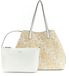 GUESS sac cabas Kirsten 2 en 1 Tote Naturel / Crème Blanc