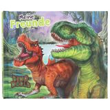 Depesche 13201 Dino World - Vriendschapsboek met dinosaurusmotief en regenboog, vriendschapsboek met 108 pagina's om in te schrijven en te versieren