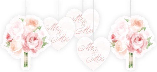 Folat Hangdeco Set Wedding Hearts&Roses/5