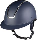 HKM Lady Shield Rijhelm voor dames Donkerblauw/Zilver Glanzend 52-54 cm