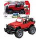 Askato Jeep rouge à piles avec son et lumière - 3+ ans