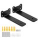Romon Plankhouders, 2 stuks, wandplanken, zware plankhouders, perfecte wandhouder voor keuken, woonkamer, opbergkast, kantoor, opbergkast, zwart, 15,5 cm