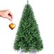 Bakaji Kerstboom grenen met gouden hart, milieuvriendelijk en moeilijk ontvlambaar, met kruissokkel van ijzer, opvouwbaar, zeer dichte takken, haaksteker, kleur groen (180 cm)