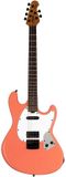 Sterling by Music Man Fluff Artist Series StingRay Rula Thumb Red elektrische gitaar