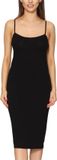Merry Style Dames Onderjurk - Nachthemd - lang - ronde hals - verstelbare Spaghetti bandjes - Viscose - Zwart - M