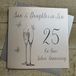 witte White Cotton Cards XLBD19-25SD Large "Son & Daughter-in-Law 25 On Your Silver Anniversary" Handmade Card