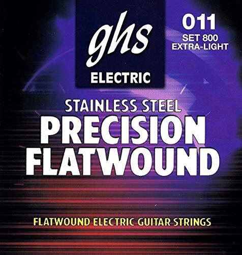 GHS PRECISION FLATS snarenset voor elektrische gitaar Flatwound - 800 - extra licht - 011/046