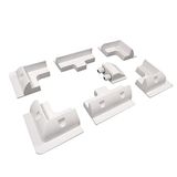 enjoy solar ABS Mounting Set zonnepaneelhouder 7-delig wit met dakdoorvoer voor campers, caravans en boten