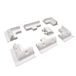 enjoy solar ABS Mounting Set zonnepaneelhouder 7-delig wit met dakdoorvoer voor campers, caravans en boten