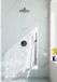 Fortifura Calvi Inbouw Regendoucheset - Rond - Thermostatisch - Wandarm - 25cm - Hoofddouche - Staaf Handdouche - Gladde Doucheslang - PVD - Geborsteld Gunmetal (Antraciet)