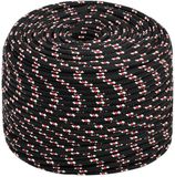 vidaXL Multifunctioneel touw 10 mm 25 m Zwart en Rood PP