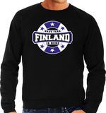 Bellatio Decorations Have fear Finland is here sweater met sterren embleem in de kleuren van de Finse vlag - zwart - heren - Finland supporter / Fins elftal fan trui / EK / WK / kleding XXL
