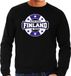 Bellatio Decorations Have fear Finland is here sweater met sterren embleem in de kleuren van de Finse vlag - zwart - heren - Finland supporter / Fins elftal fan trui / EK / WK / kleding XXL