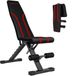 SPORTNOW Banc d'haltères réglable pliable - Banc de musculation, Banc d'entraînement - Noir