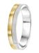 Lucardi Heren Vriendschapsring Parijs - Ring - Vaderdag Cadeautje - Staal - Zilver- en Goudkleurig