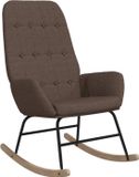 vidaXL Schommelstoel stof taupe
