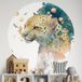 Autocollant rond pour enfants Leopard - Diamètre 80 cm - Finition mate