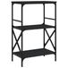 VidaXL Bibliothèque 4 étagères 59x35x132 cm Bois traité Noir