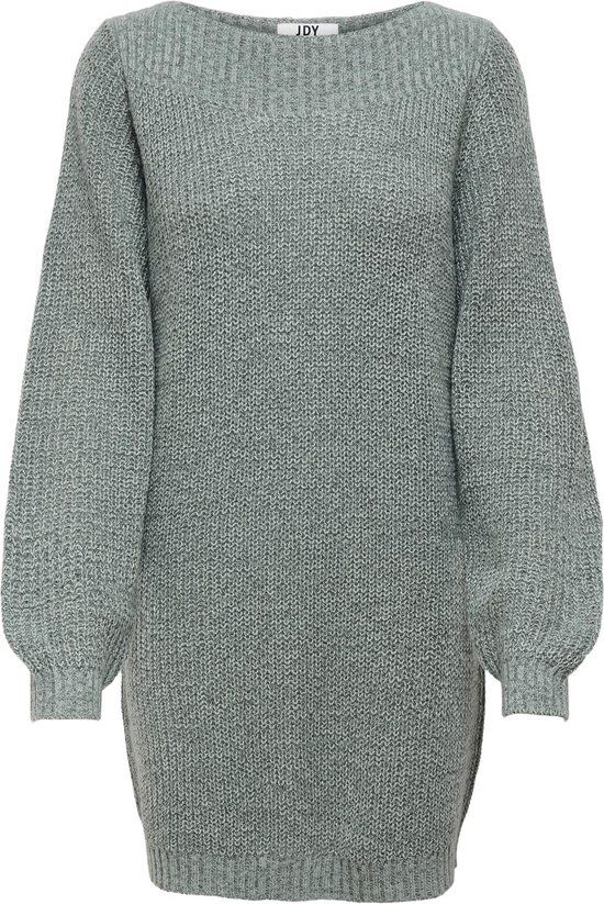 JDY JDYWHITNEY MEGAN L/S BOAT DRESS KNT NOOS Dames Jurk - XL - Abyss;W Black Ply