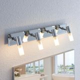 Lindby Buitenspot 4-lichts Metaal/Glas Chroom/Wit G9