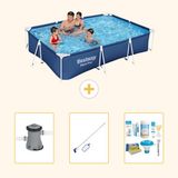 Bestway Rechthoekig Steel Pro Zwembad - 300 x 201 x 66 cm - Blauw