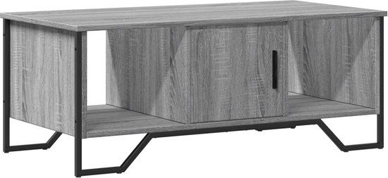 vidaXL Salontafel 100x51x40 cm bewerkt hout grijs sonoma