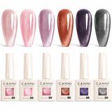 Canni - Cateye gellak - 6 stuks - HEMA-vrij - TPO-vrij - Cat eye gellak - Gellak - Pink Gellac - Cat eye - Cat eye nagellak - Cat eye gellak set - Gellak nagellak - Gellak set