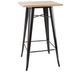 Bolero Bistro Bartafel Met Houten Blad Zwart