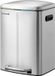 Shenzhen Haorui Industrial Technology Co., Ltd. Poubelle double 2 x 20L - Seaux intérieurs en plastique - Couvercle articulé - Fermeture douce - Hermétique - Argenté poubelle 60 litres