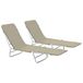 VidaXL Fauteuil de jardin en polyester taupe