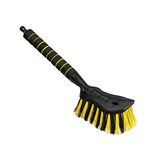 ToM PaR Autowasborstel I Waterborstel I Autowasborstel met wateraansluiting I Snelsluiting voor de waterklep I Dichte borstelharen I Comfortabele handgreep | Tuin | Lengte: 44 cm I Geel