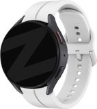 Bandz siliconen band 'Extreme' geschikt voor Samsung Galaxy Watch 7 (40 & 44mm) / Watch 6 (Classic) / 5 40mm & 44mm / 5 Pro / Watch 4 (Classic) / Watch FE - siliconen smartwatch bandje met gespsluiting - wit