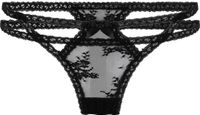 Hunkemöller Dames Lingerie String Irina - Zwart - maat XS