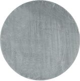andiamo Lambskin Lambskin - kunstbont - pluizig tapijt slaapkamer - geschikt als bedmat slaapkamer of als bonttapijt woonkamer - lamsvacht onderhoudsvriendelijk 80 cm rond lichtgrijs