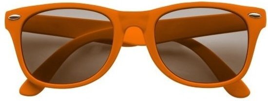 Shoppartners Zonnebril oranje - UV400 bescherming - Wayfarer model - Zonnebrillen voor dames/heren/volwassenen